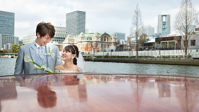Bridal Cruise at Osaka on Venetian wood boat